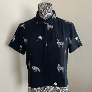 Volcom Button Down Zebra
